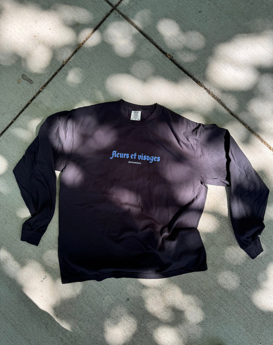 flowers + faces subtitles longsleeve t